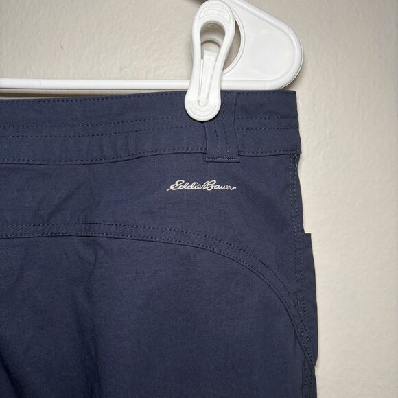 Eddie Bauer Tech Capri Pants Outdoor Athletic Hiking Navy Blue Women 6 - Picture 5 of 7